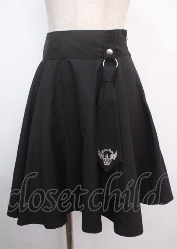 画像1: PEACE NOW / ネクタイ飾り付スカート M 黒 Y-25-03-11-085-PU-SK-SZ-ZY (1)