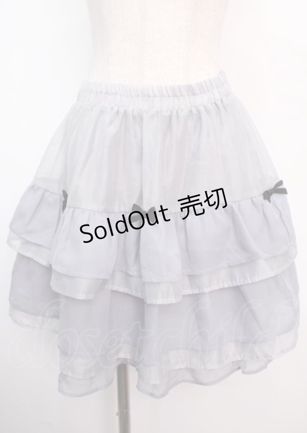画像1: axes femme POETIQUE / プチリボンティアードミニスカート M グレー Y-25-03-11-088-AX-SK-SZ-OS (1)