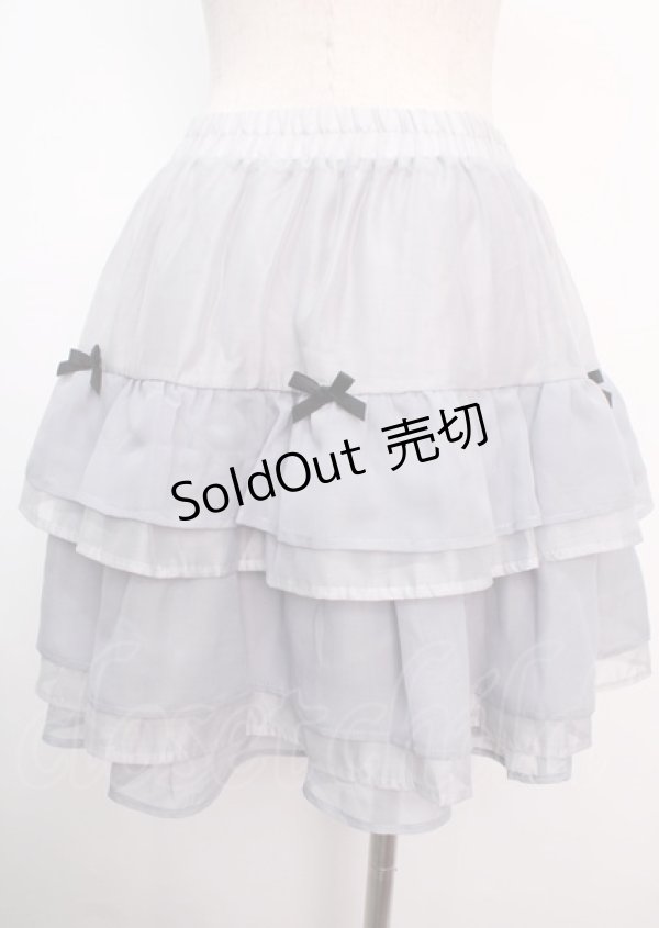 画像2: axes femme POETIQUE / プチリボンティアードミニスカート M グレー Y-25-03-11-088-AX-SK-SZ-OS (2)