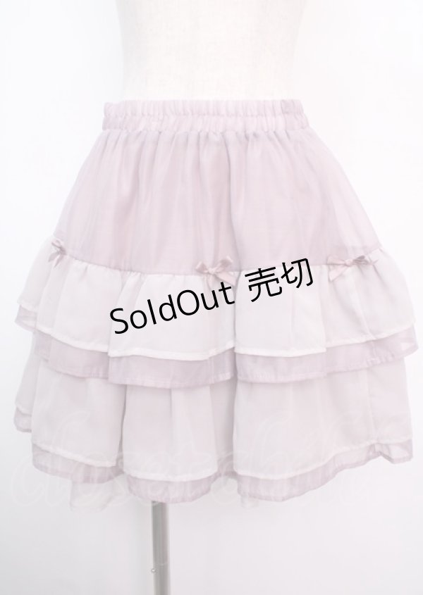 画像1: axes femme POETIQUE / プチリボンティアードミニスカート M ピンク Y-25-03-11-089-AX-SK-SZ-OS (1)