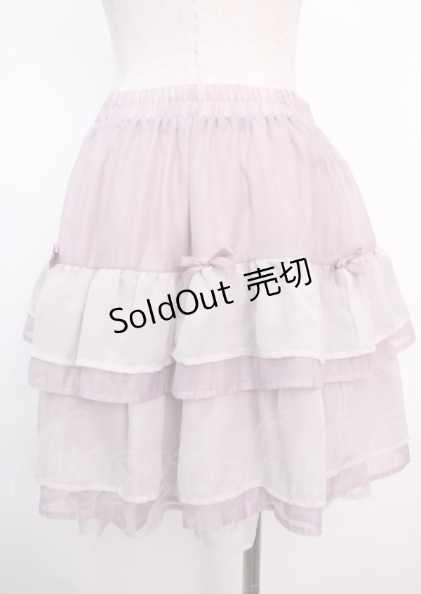 画像2: axes femme POETIQUE / プチリボンティアードミニスカート M ピンク Y-25-03-11-089-AX-SK-SZ-OS (2)