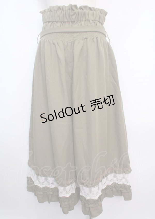 画像2: axes femme / 2WAYガウチョパンツ F カーキ Y-25-03-11-091-AX-PA-SZ-ZY (2)