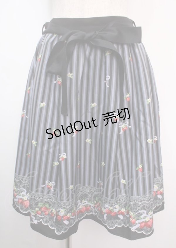 画像1: axes femme POETIQUE / ストロベリーリボンスカート M 黒 Y-25-03-11-092-AX-SK-SZ-OS (1)