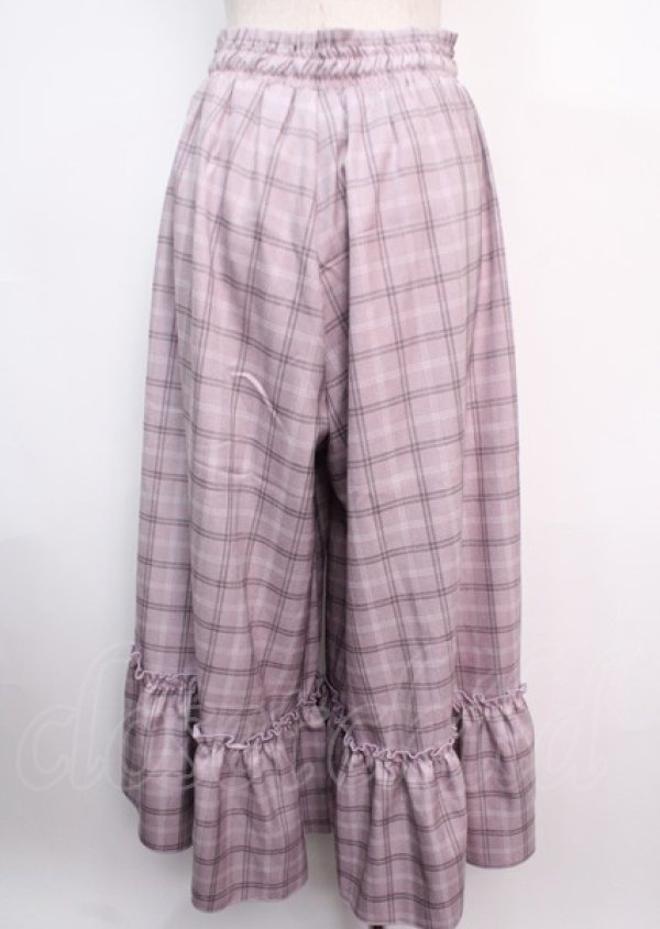 画像2: axes femme POETIQUE / 裾フリルチェックパンツ M ラベンダー Y-25-03-11-095-AX-PA-SZ-ZT173 (2)