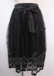 画像1: axes femme POETIQUE / リボンブーケレーススカート M 黒 Y-25-03-11-099-AX-SK-SZ-ZS (1)