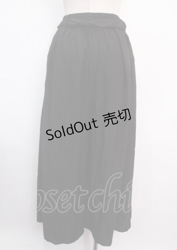画像2: axes femme / ベルト付きタックワイドパンツ  黒 Y-25-03-11-100-AX-PA-SZ-ZY (2)