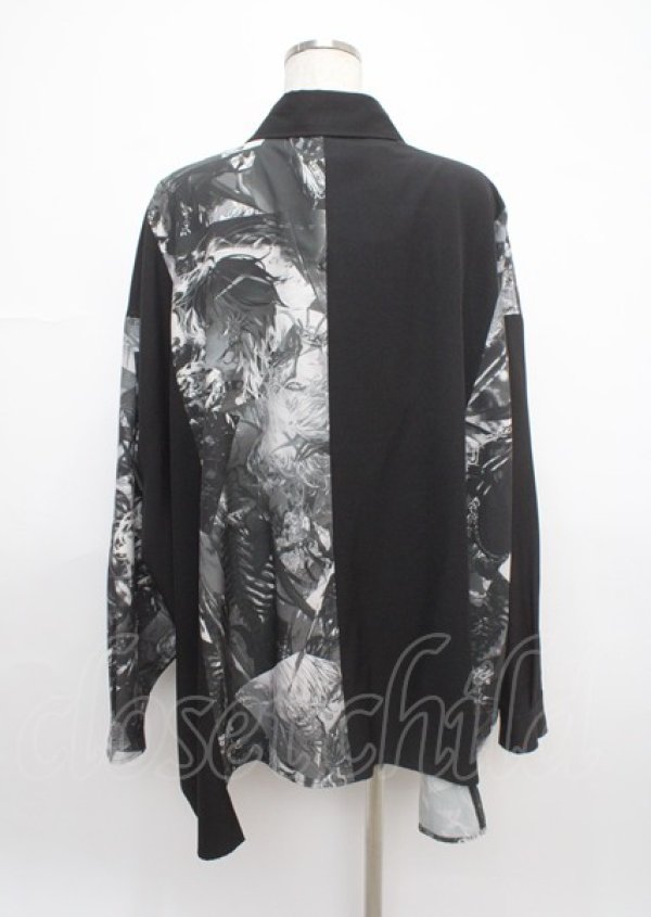 画像2: REFLEM / murakaruki コラボプリントワイドシャツ F ブラック Y-25-03-11-015-PU-TS-SZ-ZY (2)