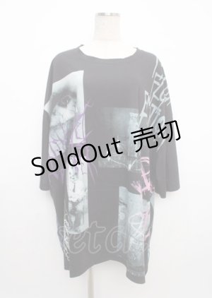 画像: REFLEM / ランダムキャプチャースーパーBIGTシャツ F ブラック Y-25-03-11-017-PU-TS-SZ-ZY