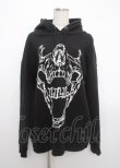 画像1: ililil / Tribal skullプルオーバーパーカー F ブラック Y-25-03-11-024-PU-TO-SZ-ZT280 (1)
