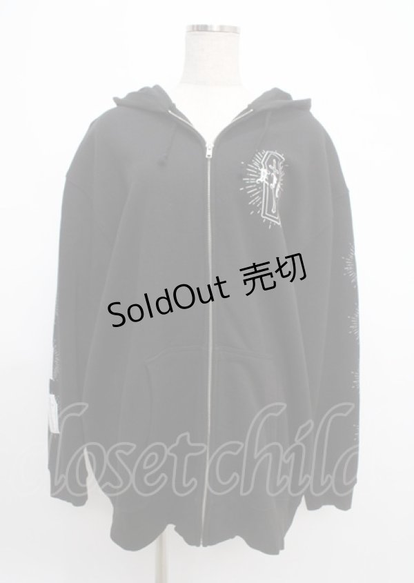 画像1: REFLEM / ホログラムプリントZIPパーカー F ブラック Y-25-03-11-025-PU-TO-SZ-ZT272 (1)