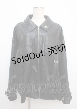 画像: REFLEM / PUレザーシャツブルゾン F ブラック Y-25-03-11-030-PU-BL-SZ-ZY