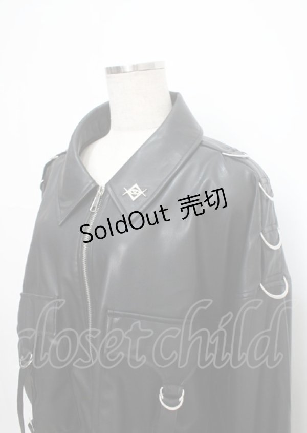 画像3: REFLEM / PUレザーシャツブルゾン F ブラック Y-25-03-11-030-PU-BL-SZ-ZY (3)