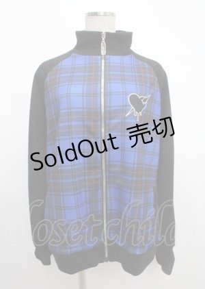 画像: LISTEN FLAVOR / イナズマずっきゅん チェックジャージパンツ F BLUE CHECK Y-25-03-11-034-PU-PA-SZ-ZY