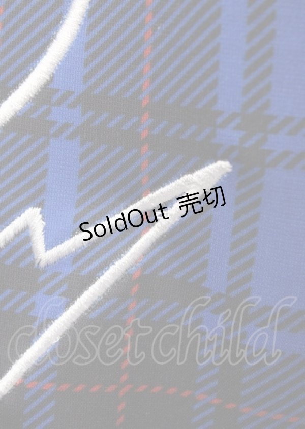 画像3: LISTEN FLAVOR / イナズマずっきゅん チェックジャージパンツ F BLUE CHECK Y-25-03-11-034-PU-PA-SZ-ZY (3)