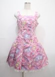 画像1: Angelic Pretty / Fancy Stationeryローウエストジャンパースカート  ピンク Y-25-03-11-037-AP-OP-SZ-ZY (1)