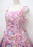 画像3: Angelic Pretty / Fancy Stationeryローウエストジャンパースカート  ピンク Y-25-03-11-037-AP-OP-SZ-ZY (3)