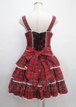 画像2: Angelic Pretty / Fancyタータンチェックジャンパースカート  赤 Y-25-03-11-039-AP-OP-SZ-ZY (2)