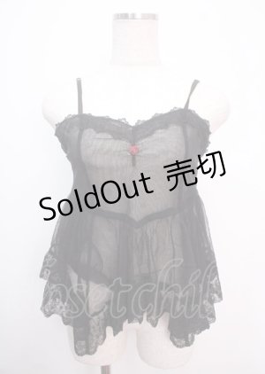 画像: axes femme / チュール重ねイレヘムビスチェ F 黒 Y-25-03-14-001-AX-TO-SZ-OS