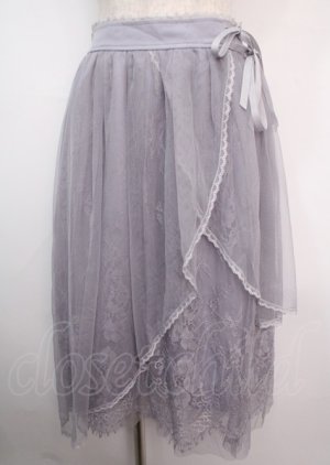 画像: axes femme POETIQUE / レース×チュールイレヘムスカート M ラベンダー Y-25-03-14-054-AX-SK-SZ-OS