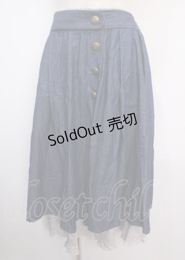 画像1: axes femme / 連ボタンミディスカート  デニム Y-25-03-14-059-AX-SK-SZ-OS (1)