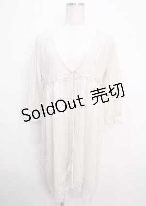 画像: axes femme / レース重ねロングカーディガン M キナリ Y-25-03-14-065-AX-TO-SZ-OS