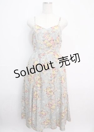 画像: axes femme / ローズ柄レースキャミワンピース  グレー Y-25-03-14-068-AX-OP-AS-OS