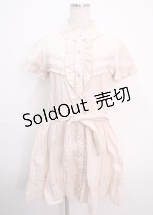 画像: axes femme / フリルシャツワンピース M 生成り Y-25-03-14-089-AX-PA-SZ-OS
