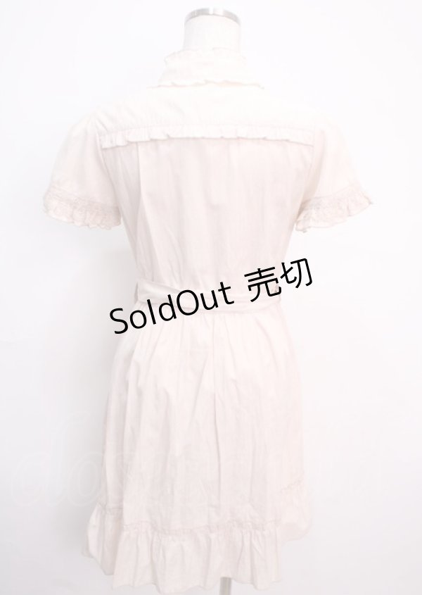 画像2: axes femme / フリルシャツワンピース M 生成り Y-25-03-14-089-AX-PA-SZ-OS (2)