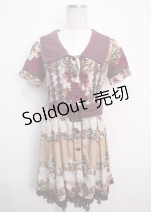 画像: axes femme / 花柄ワンピース M ワイン Y-25-03-14-093-AX-OP-SZ-OS