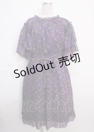 画像: axes femme / 小花柄ロングワンピース M パープル Y-25-03-14-094-AX-OP-SZ-OS