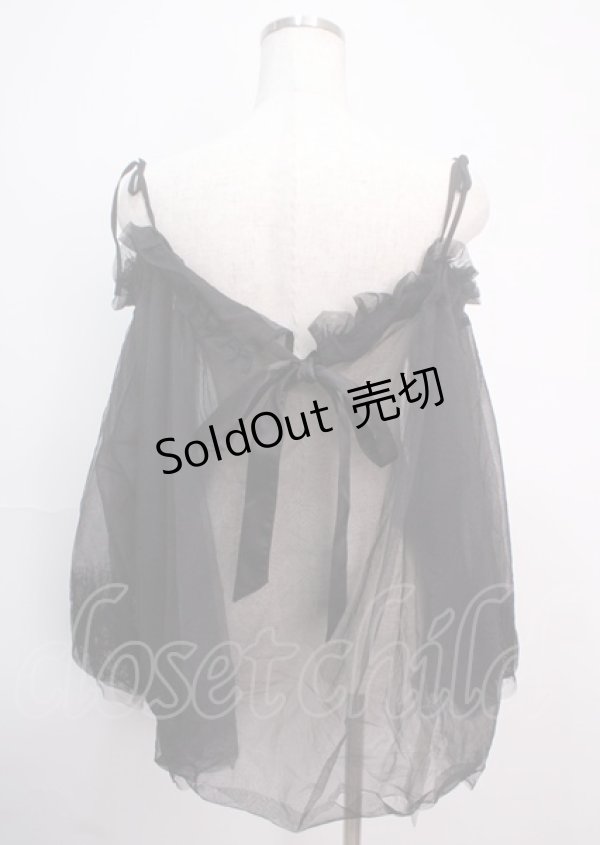 画像2: axes femme / 4wayチュールチュニック F 黒 Y-25-03-14-117-AX-TO-SZ-OS (2)