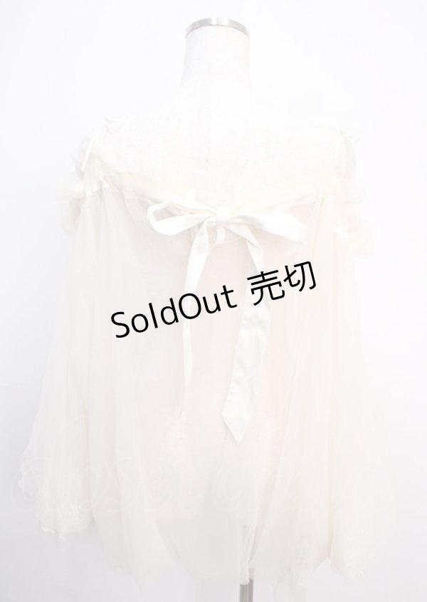 画像2: axes femme / 4wayチュールチュニック F 生成り Y-25-03-14-118-AX-TO-SZ-OS (2)