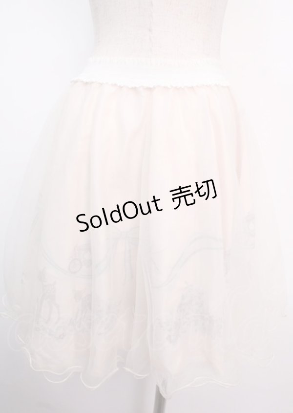 画像2: axes femme POETIQUE / バンビ柄オーガンジースカート  キナリ Y-25-03-14-038-AX-SK-SZ-OS (2)