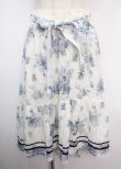 画像1: axes femme / フラワーレーススカート  サックス Y-25-03-14-040-AX-SK-SZ-OS (1)