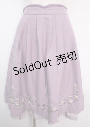 画像: axes femme POETIQUE / チューリップ刺繍タックスカート M ピンク Y-25-03-14-046-AX-SK-SZ-OS