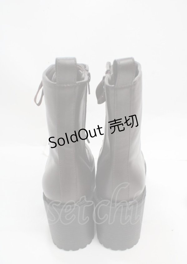 画像3: axes femme POETIQUE / レースアップミドルブーツ M 茶 Y-25-03-17-038-AX-SH-SZ-ZT-K001 (3)
