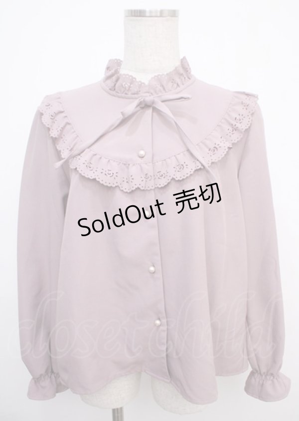 画像1: Fi.n.t / カットワークレースブラウス F ピンク Y-25-03-17-043-CA-BL-SZ-ZY (1)