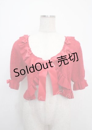 画像: metamorphose / ハートすかしあみ半袖ボレロ  赤 Y-25-03-17-052-ME-TO-SZ-ZY