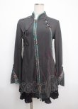 画像1: Ozz oneste / 刺繍チャイナチュニックワンピース  グレー Y-25-03-17-057-OO-OP-SZ-ZY (1)