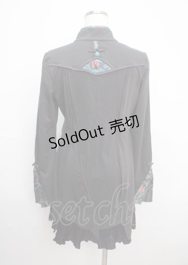 画像2: Ozz oneste / 刺繍チャイナチュニックワンピース  グレー Y-25-03-17-057-OO-OP-SZ-ZY (2)
