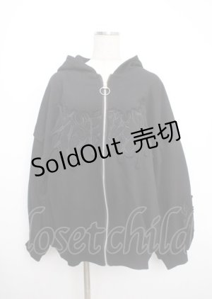 画像: REFLEM / 猫耳ジップアップパーカー F ブラック Y-25-03-17-063-PU-TO-SZ-ZY