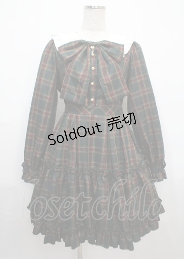 amavel チェックティアードワンピース ひざ丈 Amavel / Dolly Holidayチェックティアードワンピース（ミドル丈