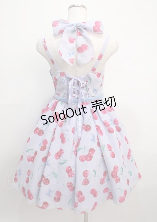 画像2: Angelic Pretty /  ドレンチェリーホルターネックジャンパースカート  ラベンダー Y-25-03-17-090-AP-OP-SZ-ZY (2)