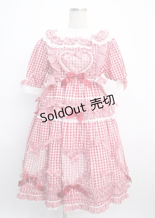 画像1: BABY,THE STARS SHINE BRIGHT / Sweet Gingham Dollワンピース  アカ Y-25-03-17-094-BA-OP-SZ-ZY (1)