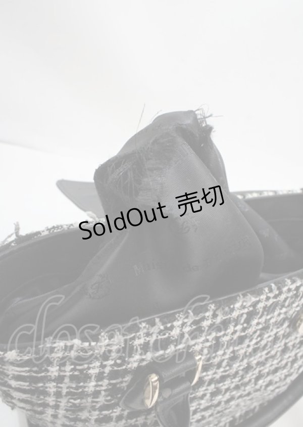 画像5: Maison de FLEUR / ツイードチェックショルダーバック  黒 Y-25-03-17-015-LO-BG-SZ-ZT274 (5)