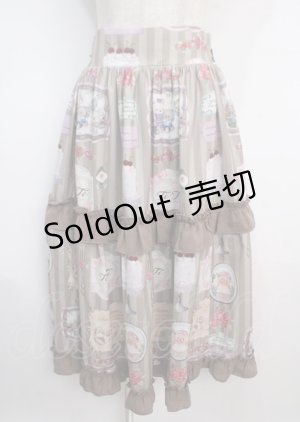 画像: axes femme Kawaii / ティティ×ベアファミリースカート M 茶 Y-25-03-17-110-AX-SK-SZ-ZH