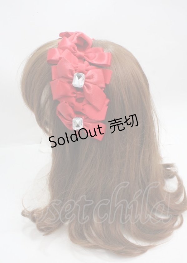 画像2: Angelic Pretty / Prima Ribbonカチューシャ  レッド Y-25-03-17-030-AP-AC-SZ-ZY (2)
