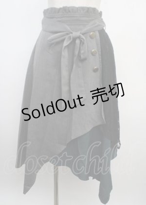 画像: axes femme POETIQUE / 連ボタンイレヘムスカート M 黒 Y-25-03-20-064-AX-SK-SZ-ZI