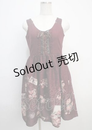 画像: axes femme / 地図柄ワンピース  ワイン Y-25-03-20-068-AX-OP-SZ-ZY