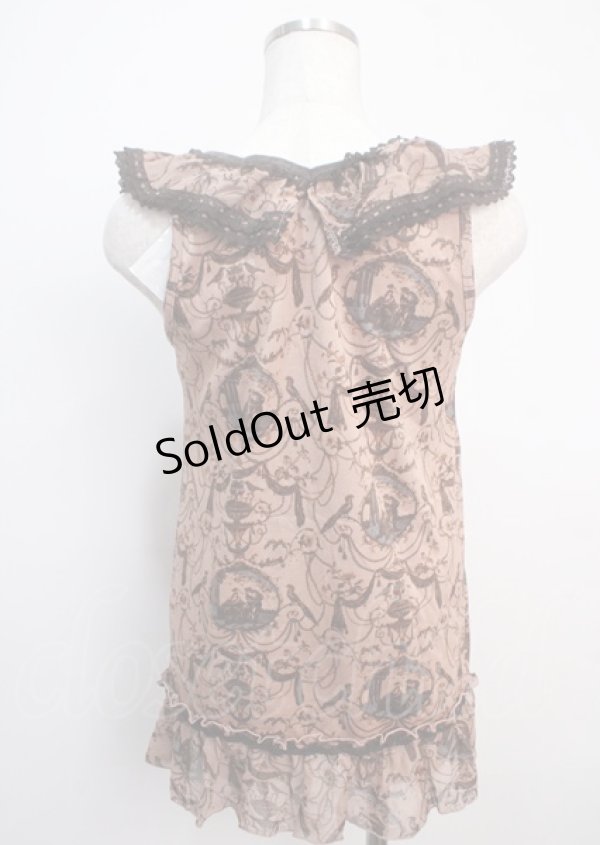 画像2: axes femme / アンティークptニットノースリーブ M 淡ピンク Y-25-03-20-071-AX-TO-SZ-ZI (2)